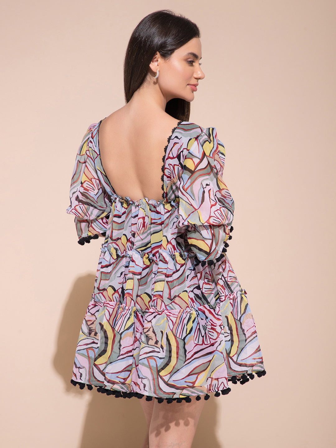 Pom Pom Frill Dress