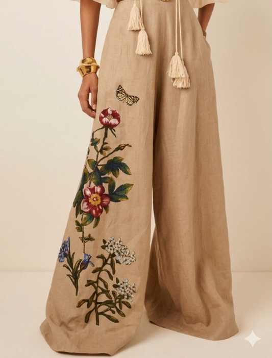 Laavira Elite Print Linen Pant