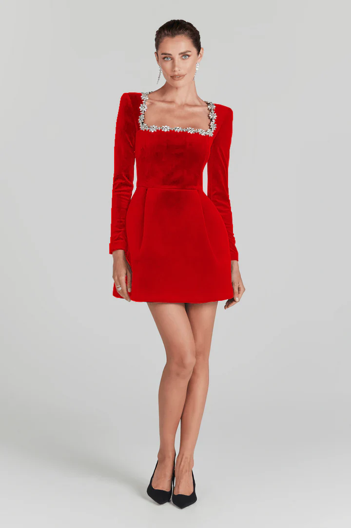 Pobble Red Short Dress
