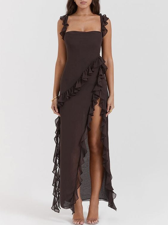 Tinis Brown Long Dress