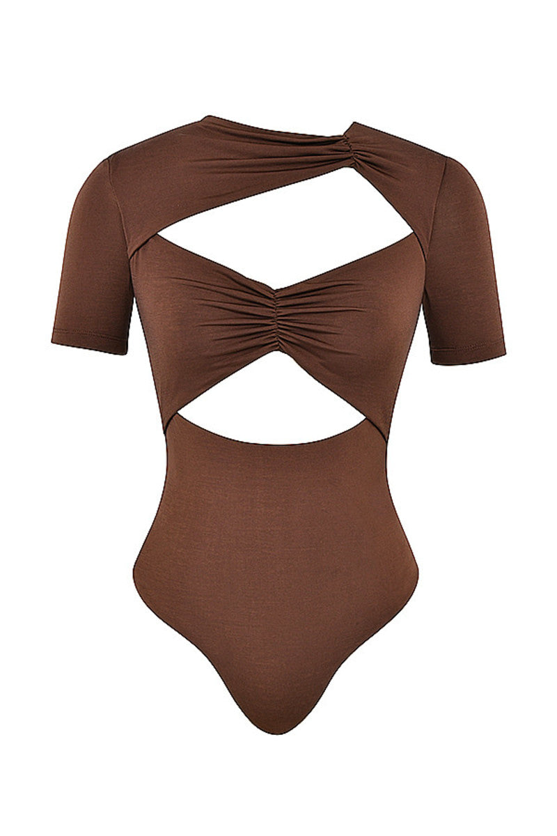 Brown Bodysuit-Laavira