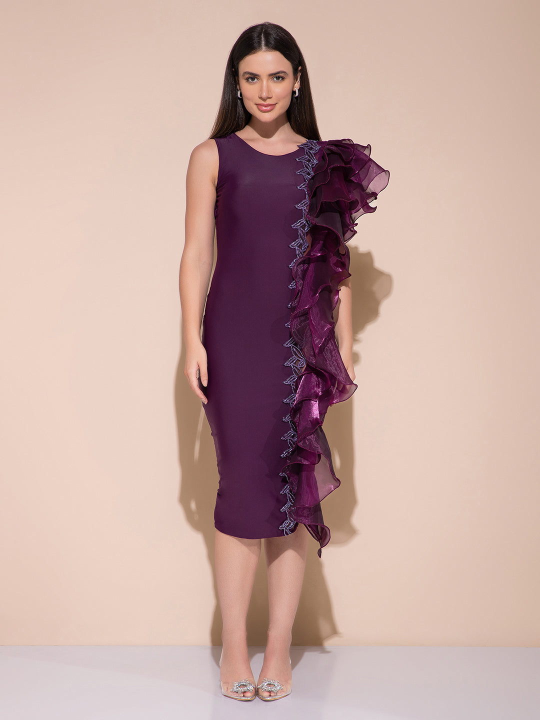 Faze Wine Midi Dress