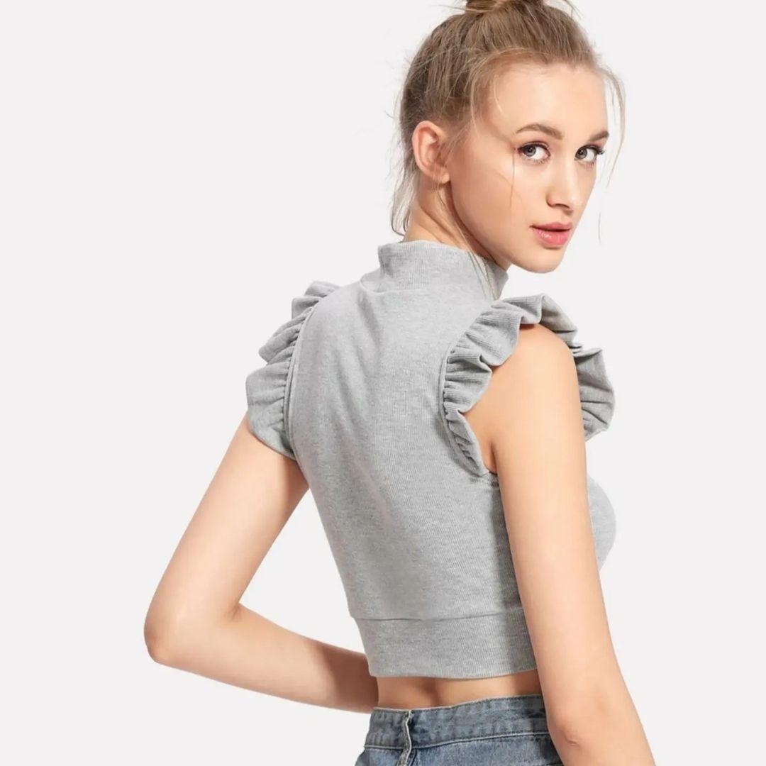Frill crop top - Laavira