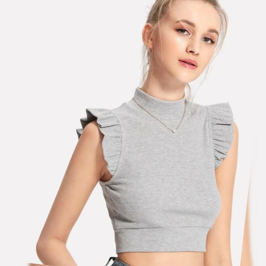 Frill crop top - Laavira
