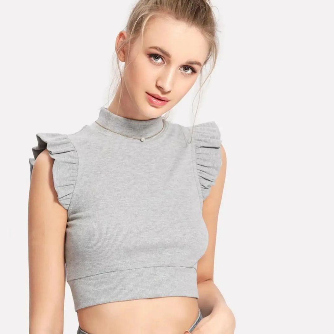 Frill crop top - Laavira