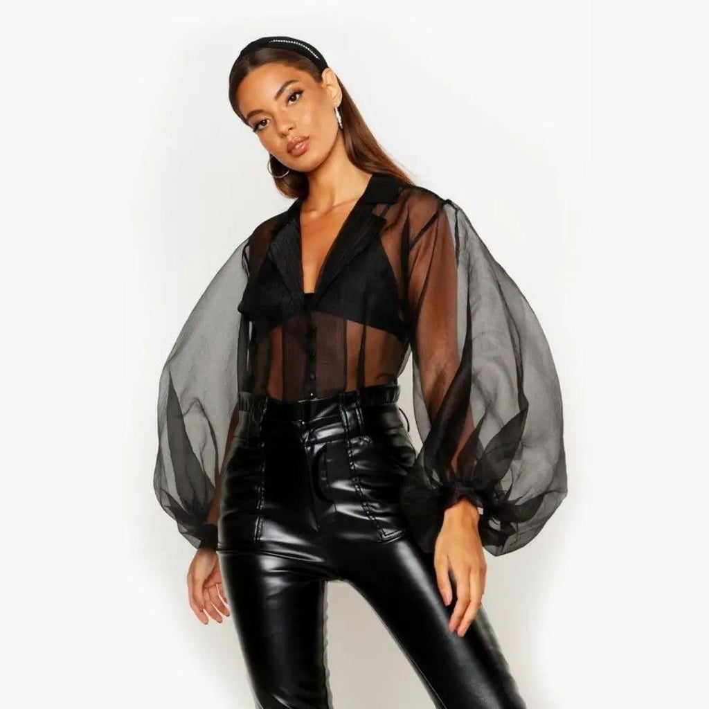 Satin bustier with tissue oversize shirt.03 - Westo India