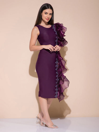 Faze Wine Midi Dress
