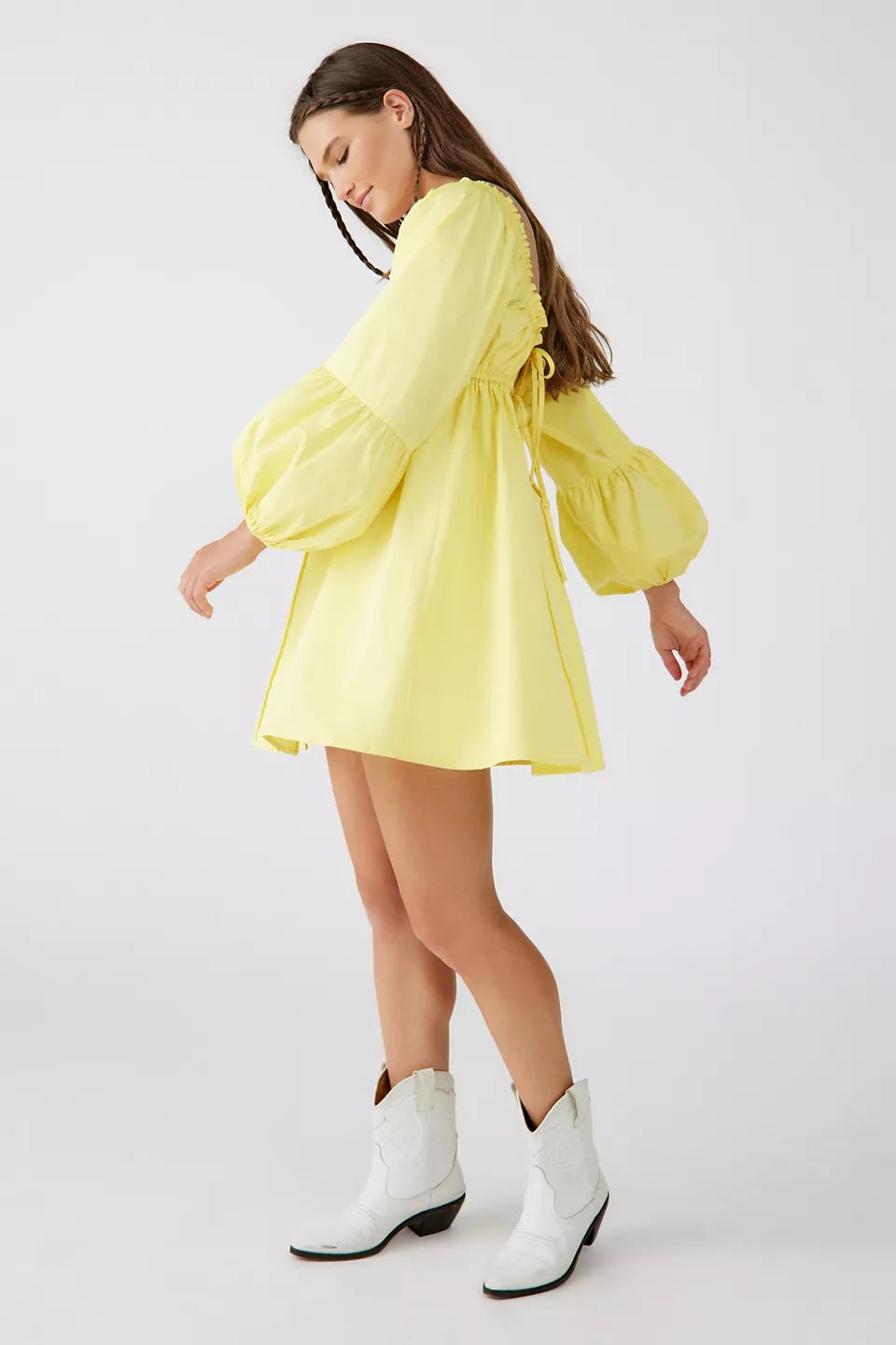 PUFFY SLEEVS MINI XDRESS - Laavira