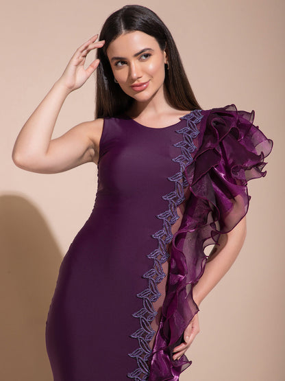 Faze Wine Midi Dress