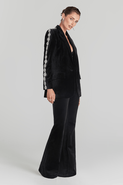 stylish black 3 piece suit-Laavira