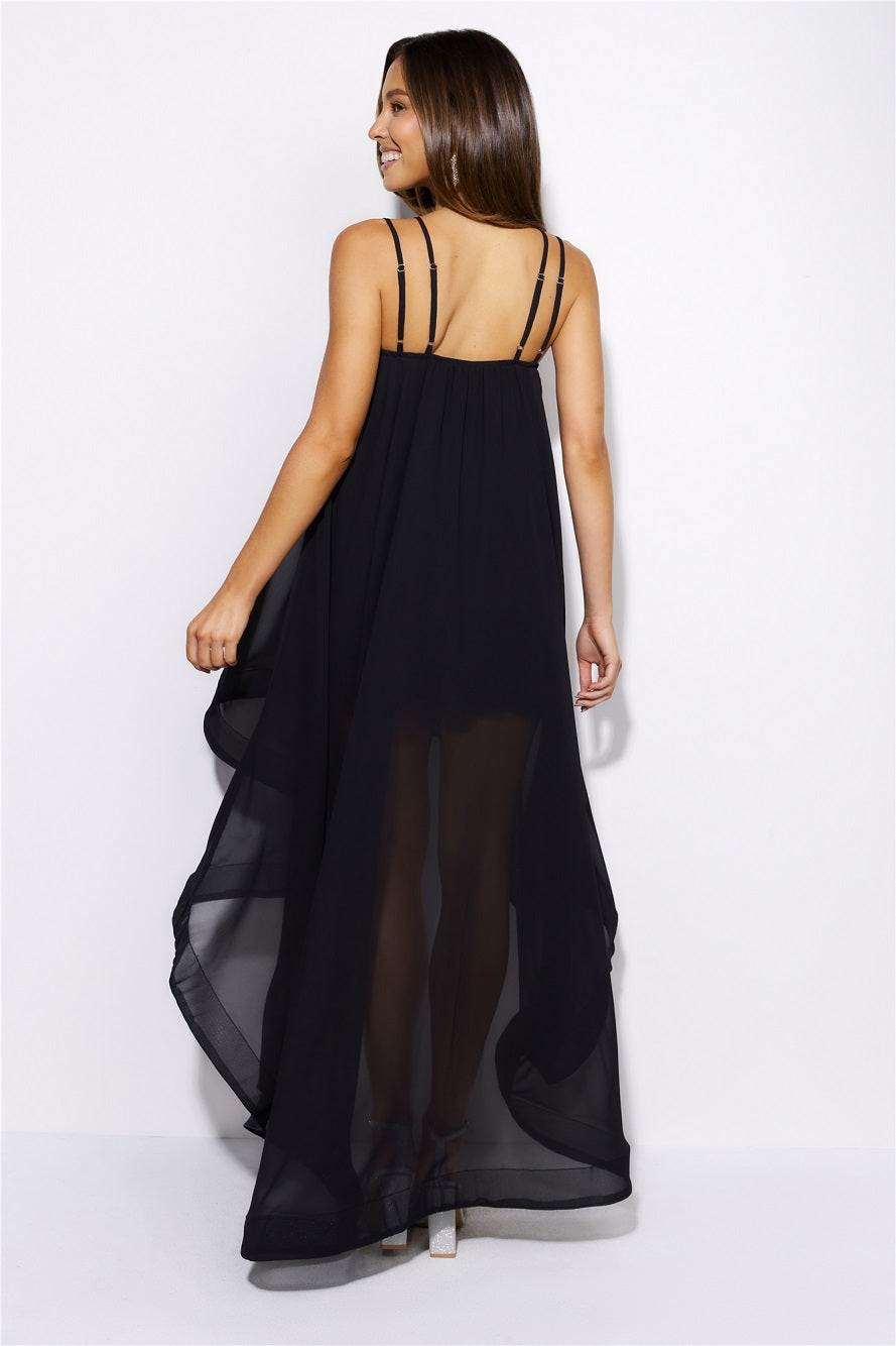 Odor Tail Cut Long Dress