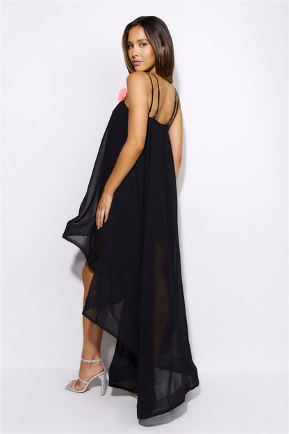 Odor Tail Cut Long Dress