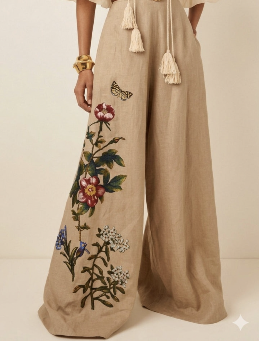 Laavira Elite Print Linen Pant