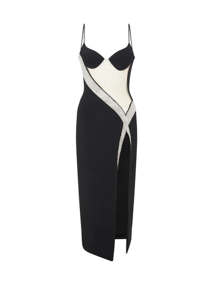 ALYA SHEER MIDI DRESS