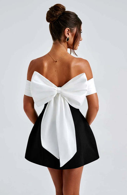 Back Bow Short Dress