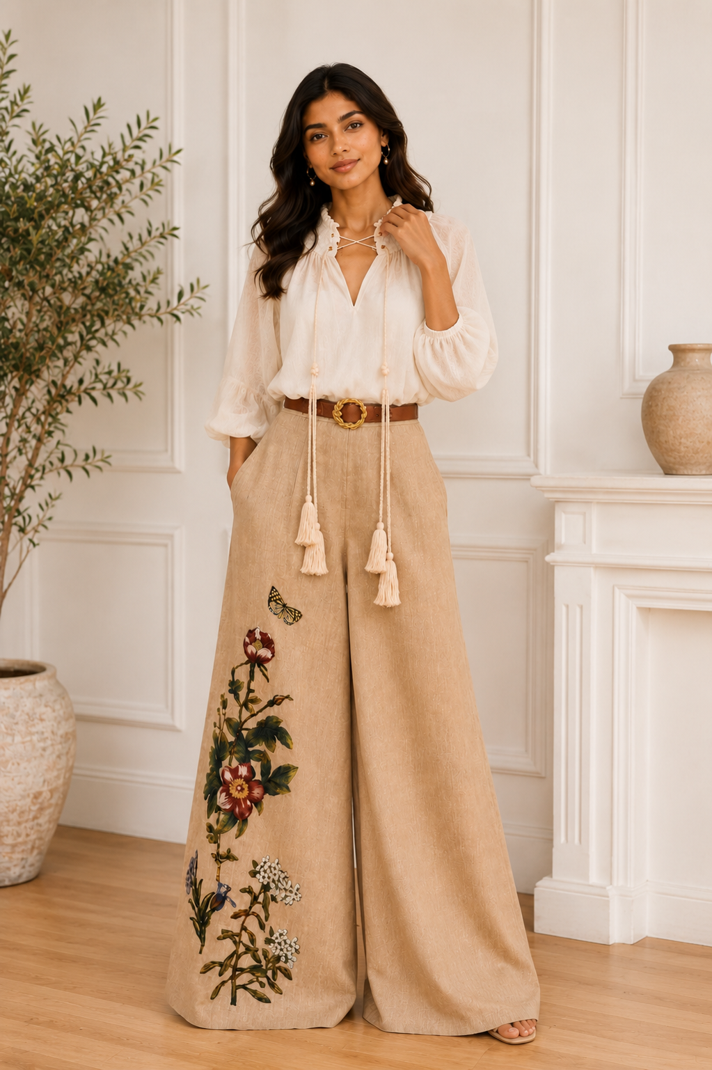 Laavira Elite Print Linen Co-ord