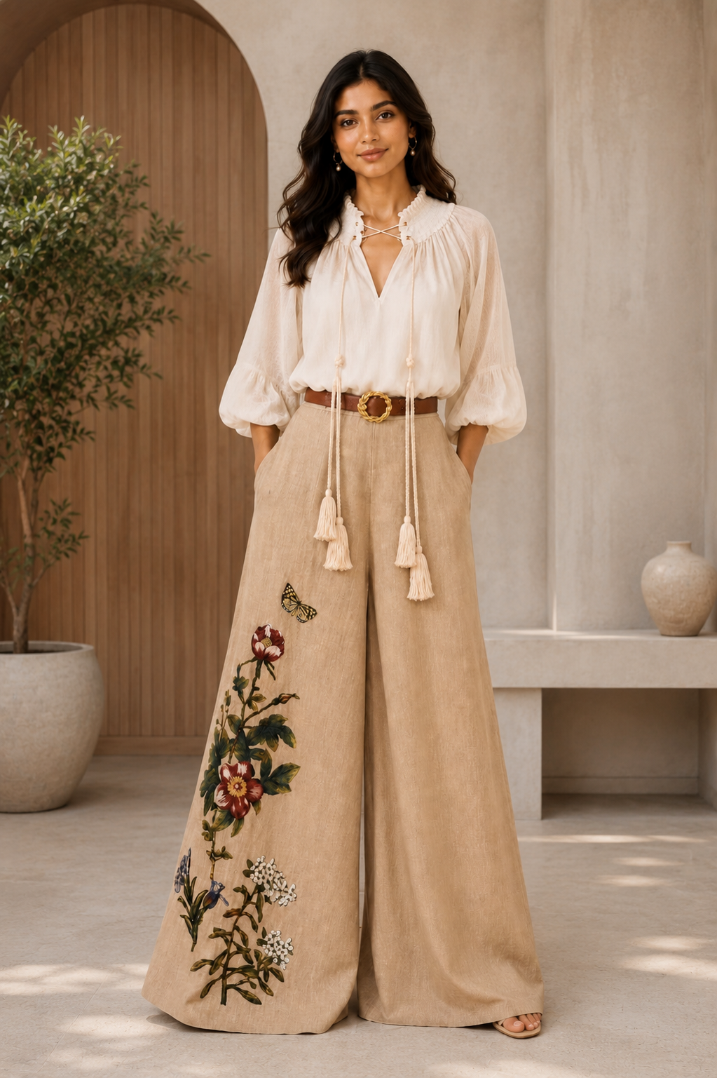 Laavira Elite Print Linen Co-ord