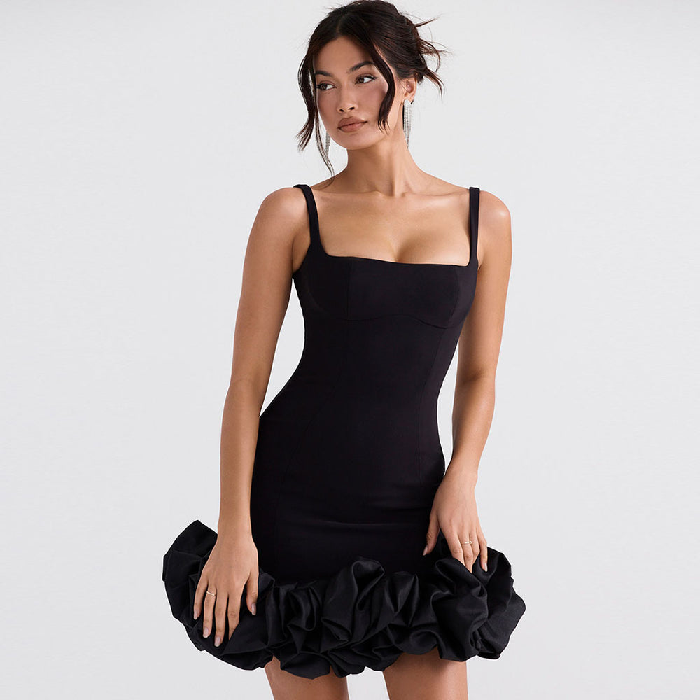 Laavira Molly Black Short Dress