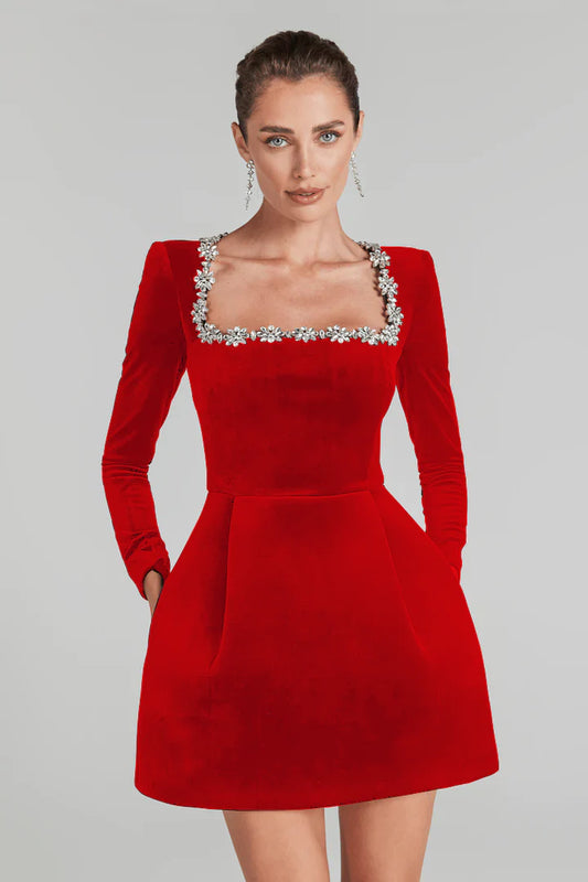 Pobble Red Short Dress