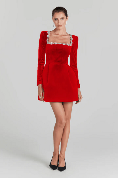 Pobble Red Short Dress