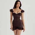 Laavira Myla Brown Mini Dress