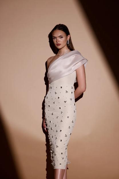 Leora Luxe Maxi Stone Dress