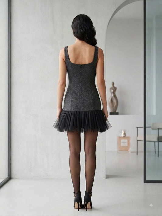Laavira Glem Ruffle Short Dress