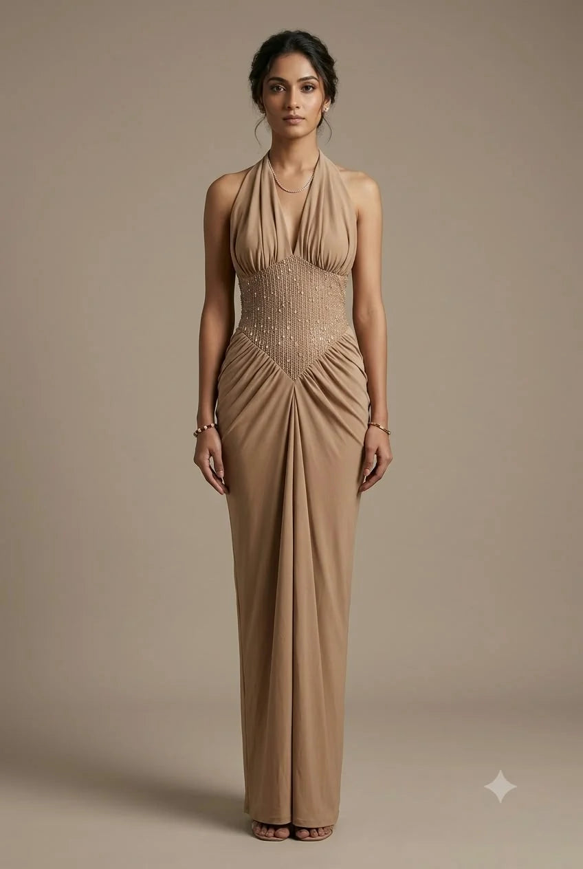 Laavira Lira Halter Maxi Dress
