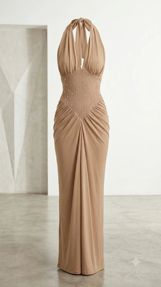 Laavira Lira Halter Maxi Dress