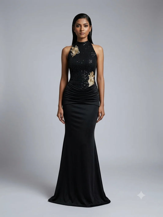 Laavira Aurelia Sequin Maxi Dress