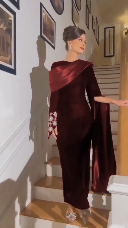 Midnight Wine Long Dress