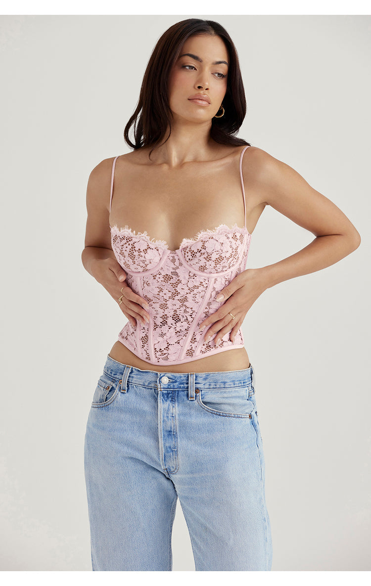 stylish pink top-Laavira