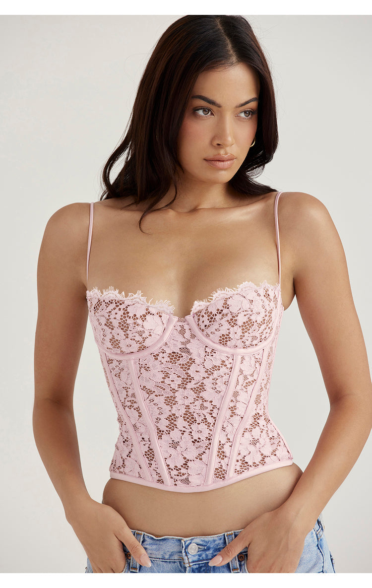  party wear pink top with Blue Jeans-Laavira