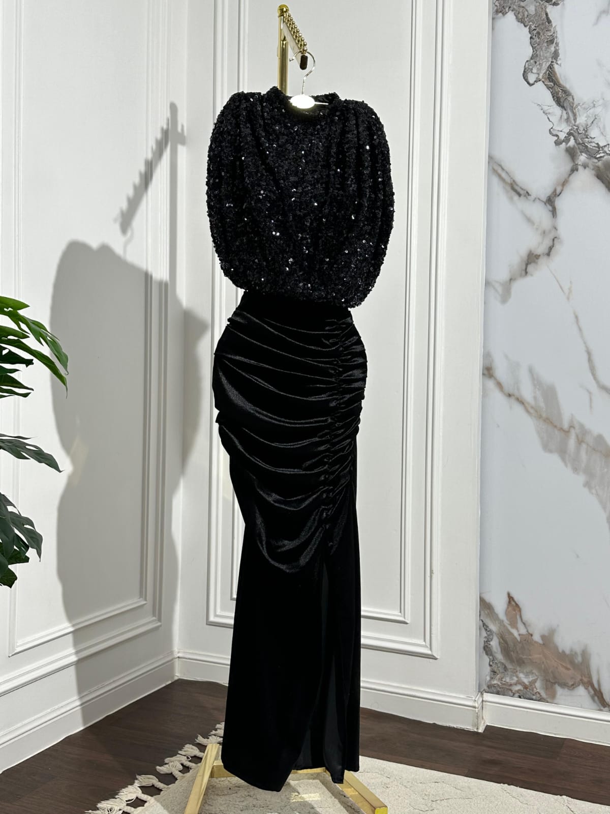 Laavira Nob Sparkle Maxi Dress