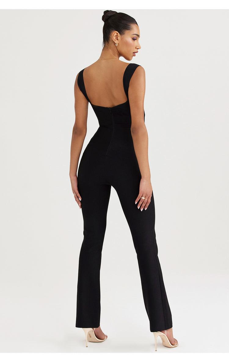 stylish party wear black jumpsuit - Laavira