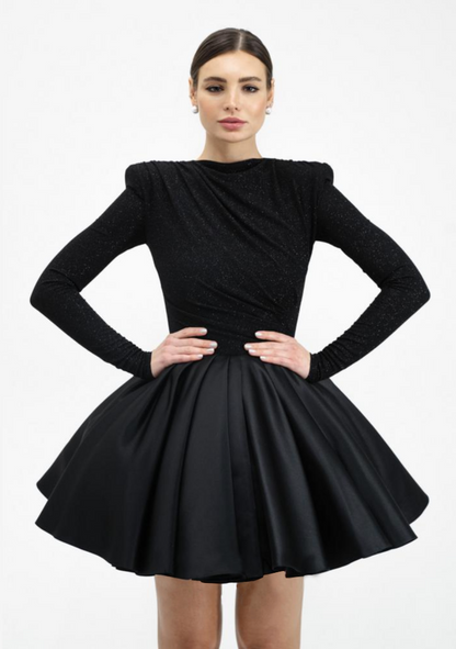 Shimmy Black Sparkle Dress